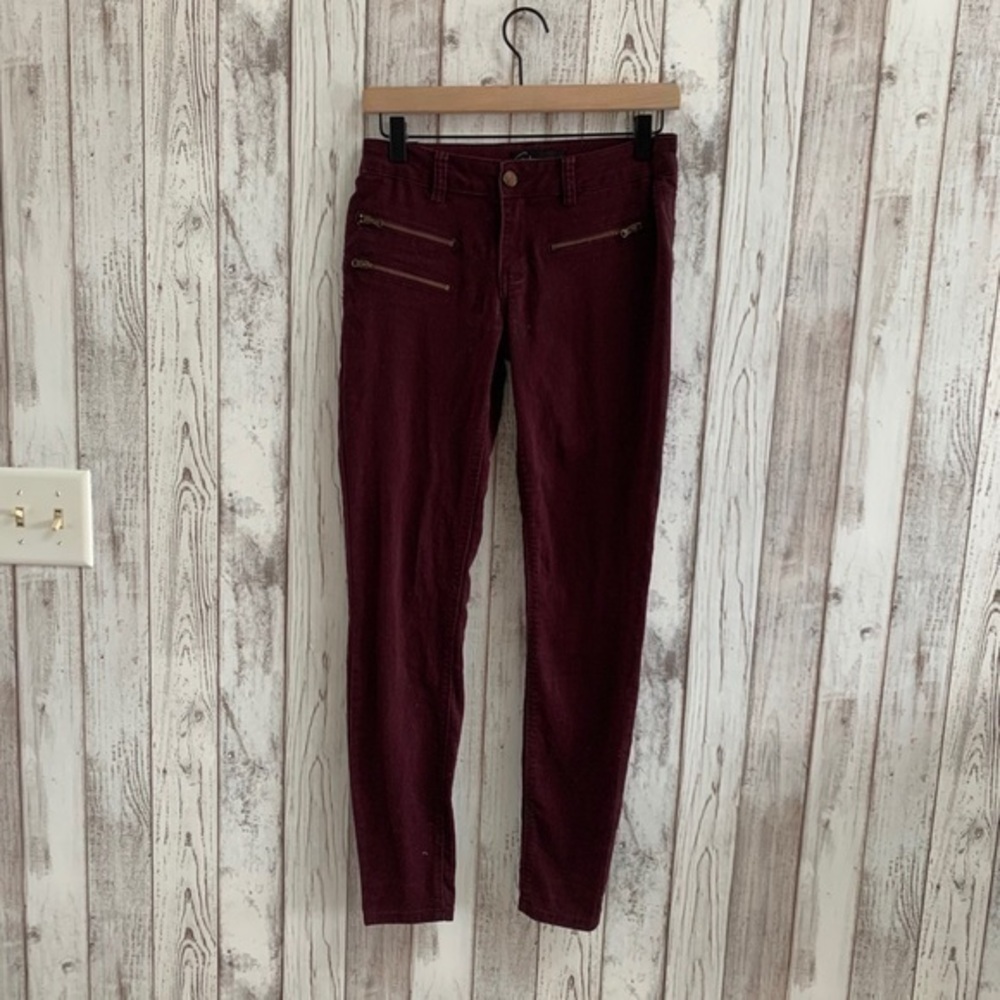Cred Ny burgundy skinny leg jeans size 3